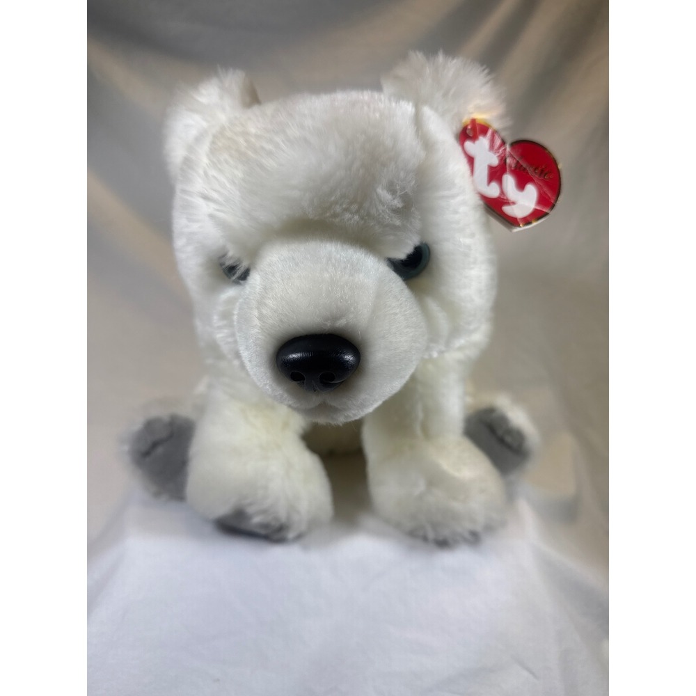 Ty Classic Iceberg Polar Bear Plush White Stuffed Animal Grey Paws 1999